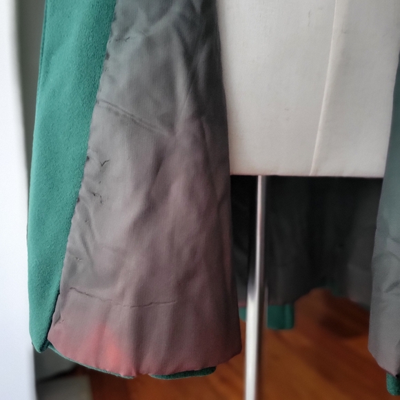 Vintage Rothschild Green Wool Blend Girls Coat Size 6X Fit & Flare - Picture 11 of 15
